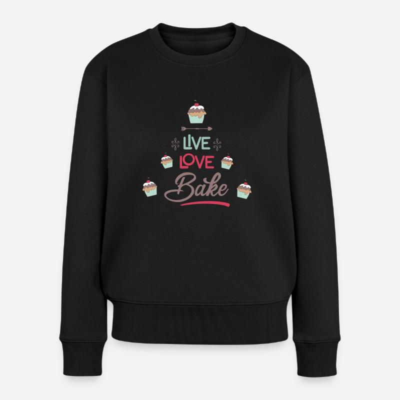 backen - Frauen Premium Bio Pullover - Schwarz