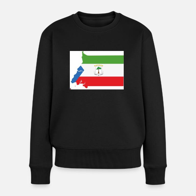 Flagge Äquatorialguinea, Map - Frauen Premium Bio Pullover - Schwarz