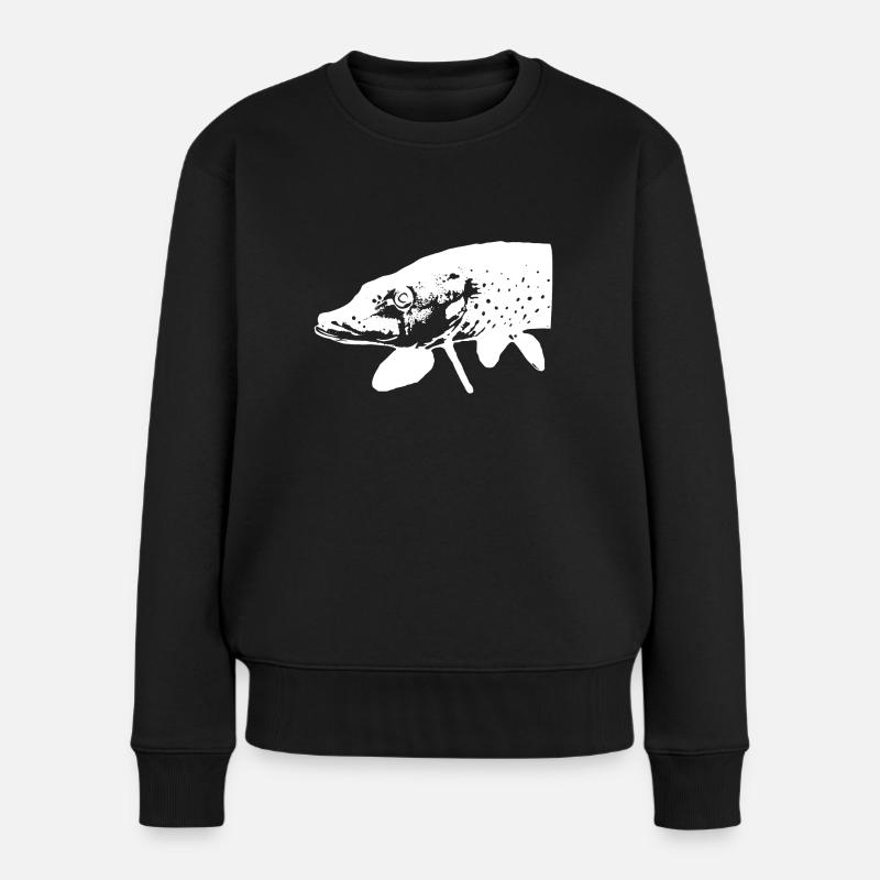 Hecht - Frauen Premium Bio Pullover - Schwarz