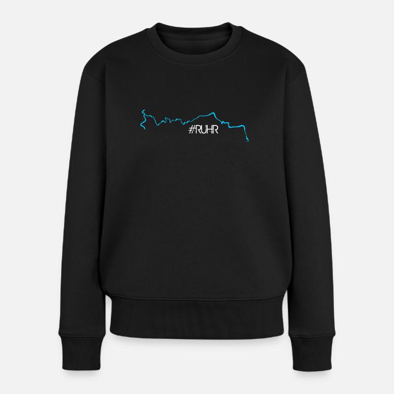 Ruhrverlauf - Frauen Premium Bio Pullover - Schwarz