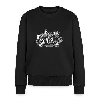 Hexencafé - Frauen Premium Bio Pullover - Schwarz - Vorne - Julia (174cm)