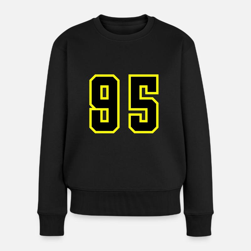 95 Zahl Trikot - Frauen Premium Bio Pullover - Schwarz