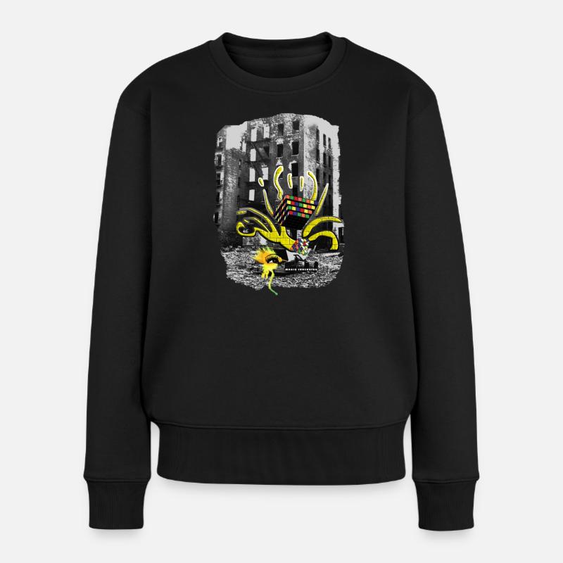 Œil Un - Pull Premium bio Femme - noir