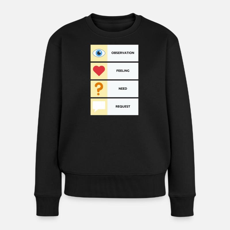 Gewaltfreie Kommunikation (Englisch) - Frauen Premium Bio Pullover - Schwarz