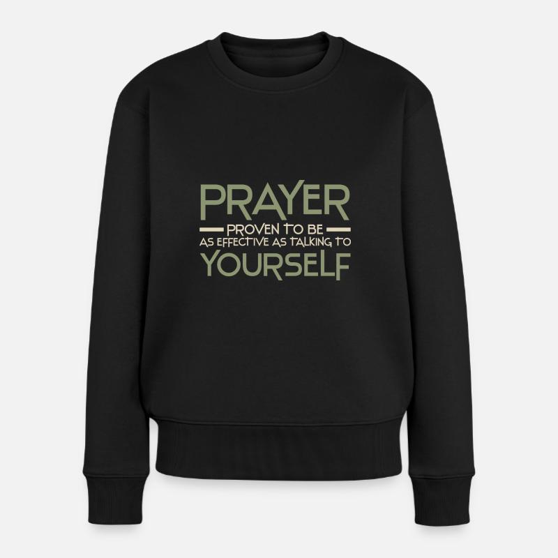 Anti Religion - Frauen Premium Bio Pullover - Schwarz