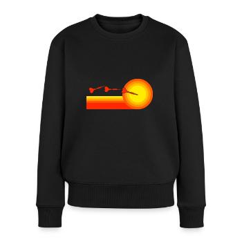 Darts Retro Sunset Dartpfeile - Women's Premium Organic Jumper - black - Front - Julia (174cm)