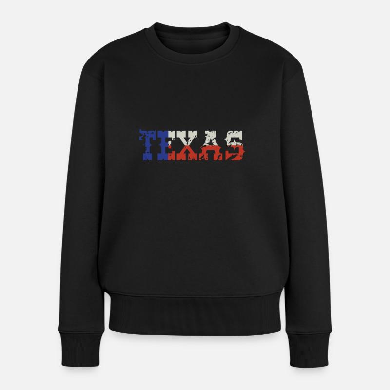 TEXAS - Frauen Premium Bio Pullover - Schwarz