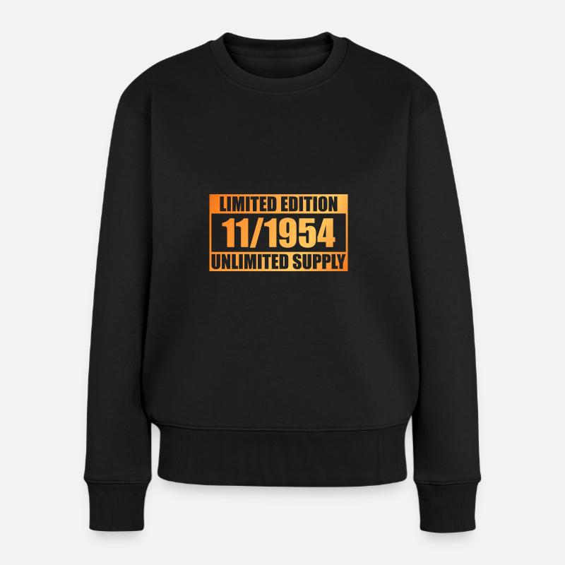 70. Geburtstag Limited Edition - ꝏ Supply 11/1954 - Frauen Premium Bio Pullover - Schwarz