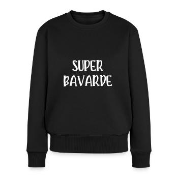 super bavarde - Pull Premium bio Femme - noir - Devant - Julia (174cm)