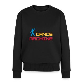★ Designfarben änderbar ★ Dance Machine - Frauen Premium Bio Pullover - Schwarz - Vorne - Julia (174cm)