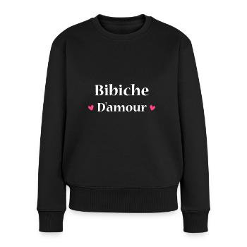 bibiche d'amour - Pull Premium bio Femme - noir - Devant - Julia (174cm)