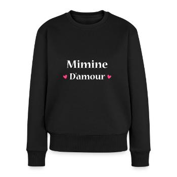 mimine d'amour - Pull Premium bio Femme - noir - Devant - Julia (174cm)