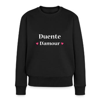Duente d'amour - Pull Premium bio Femme - noir - Devant - Julia (174cm)