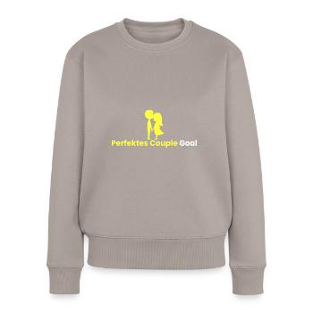 Perfektes Couple Goal - Frauen Premium Bio Pullover - Taupe - Vorne - Julia (174cm)