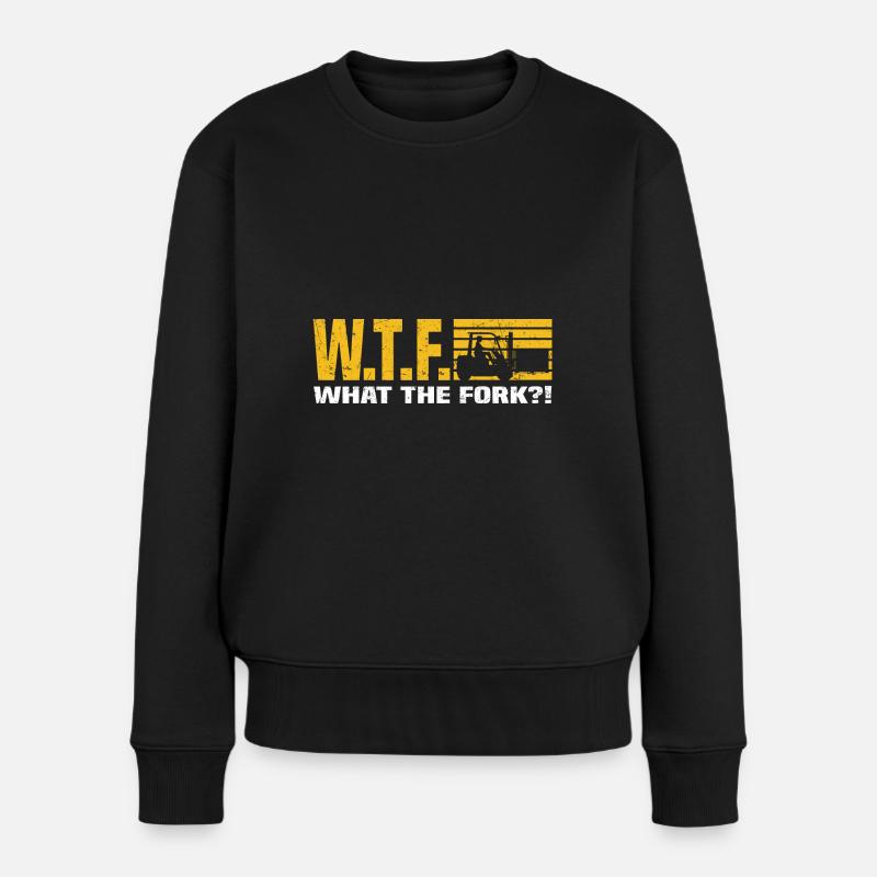 Gabelstapler - Frauen Premium Bio Pullover - Schwarz