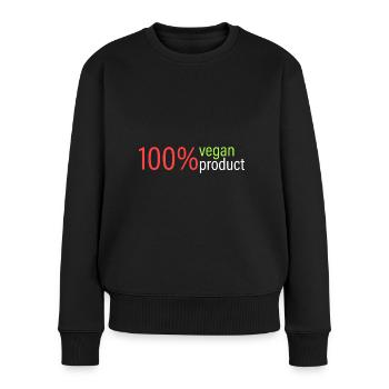 Produit 100% végétalien - Pull Premium bio Femme - noir - Devant - Julia (174cm)