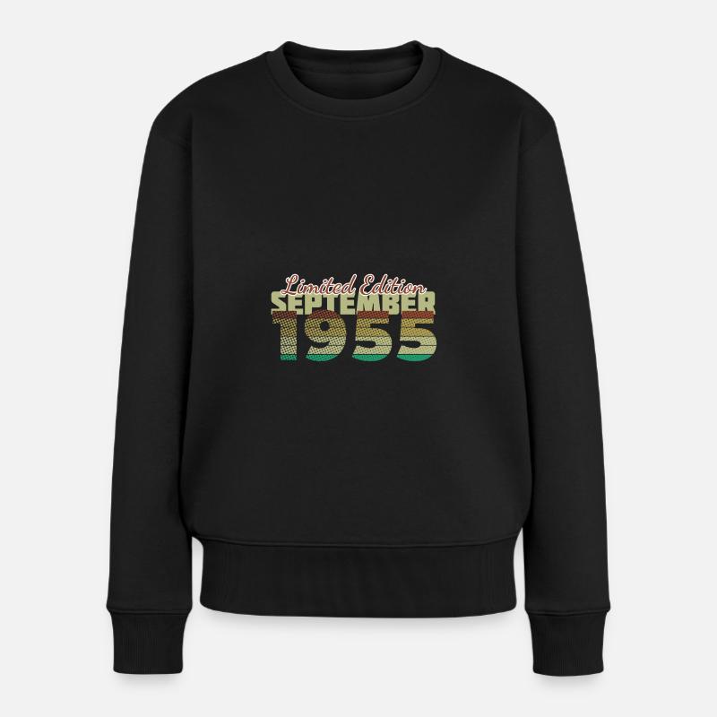 70. Geburtstag Limited Edition (SCR) 09/1955 - Frauen Premium Bio Pullover - Schwarz