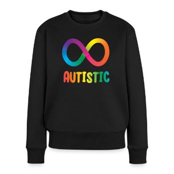 Autistische Unendlichkeit - Frauen Premium Bio Pullover - Schwarz - Vorne - Julia (174cm)