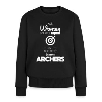 Archer - All women equal become archers - Women's Premium Organic Jumper - black - Front - Julia (174cm)
