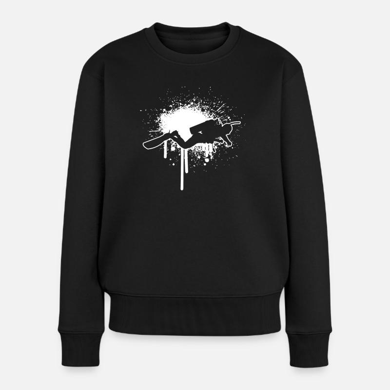 Plongeur Libre Plongée Hommes Femmes Plongée - Pull Premium bio Femme - noir