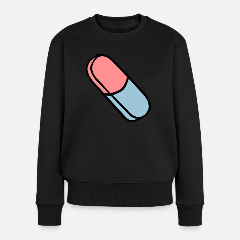 Radierer Radiergummi Eraser gomme - Frauen Premium Bio Pullover - Schwarz