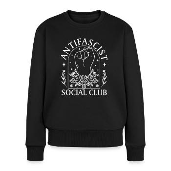 Antifaschistisches Antifascist Social Club Frauen - Frauen Premium Bio Pullover - Schwarz - Vorne - Julia (174cm)