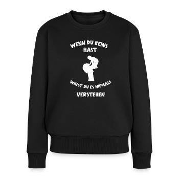 Mutter Kind Mutterliebe Baby Geburt Schwanger - Frauen Premium Bio Pullover - Schwarz - Vorne - Julia (174cm)
