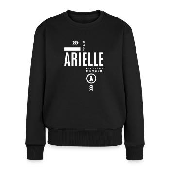  Personalized Name Birthday Gift - Women's Premium Organic Jumper - black - Front - Julia (174cm)