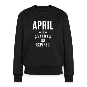 April Personalized Name - Women's Premium Organic Jumper - black - Front - Julia (174cm)