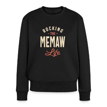 Rocking the Memaw Life - Design pour mamans Grand-mère - Pull Premium bio Femme - noir - Devant - Julia (174cm)