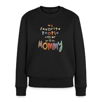 Mes personnes préférées m’appellent maman - Mère - Pull Premium bio Femme - noir - Devant - Julia (174cm)