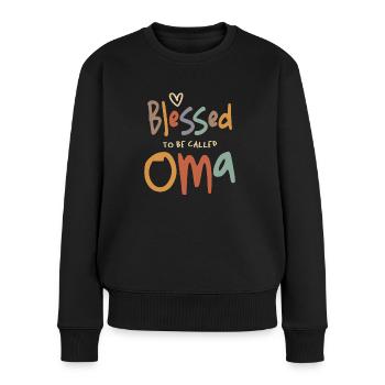 Bles To Be Called Oma - Grandma - Women's Premium Organic Jumper - black - Front - Julia (174cm)