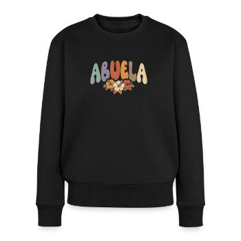 Beste Abuela aller Zeiten Blumen Lustige Oma - Frauen Premium Bio Pullover - Schwarz - Vorne - Julia (174cm)
