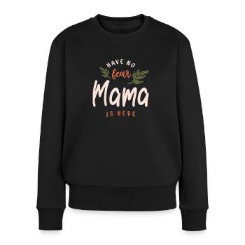 N’ayez crainte, maman est là - Fête des mères - Pull Premium bio Femme - noir - Devant - Julia (174cm)