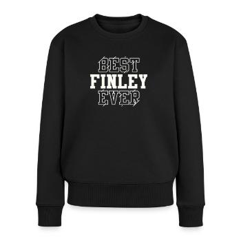 Le meilleur nom personnalisé Finley - Pull Premium bio Femme - noir - Devant - Julia (174cm)