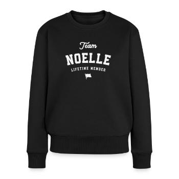 Membre à vie de l’équipe Noelle Funny Name Noelle - Pull Premium bio Femme - noir - Devant - Julia (174cm)