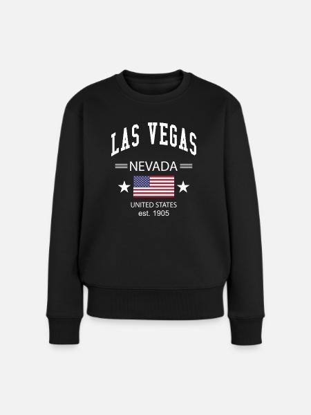 Las Vegas - Frauen Premium Bio Pullover - Schwarz