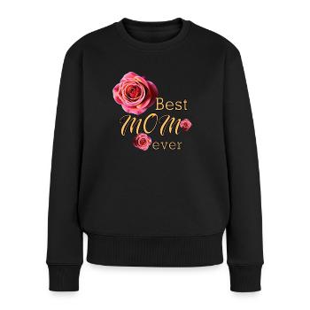 Muttertag best Mom ever - Frauen Premium Bio Pullover - Schwarz - Vorne - Julia (174cm)
