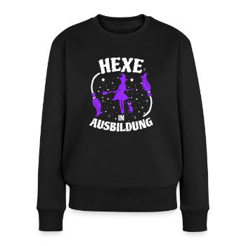 Halloween Hexen Hexe in Ausbildung Walpurgisnacht - Frauen Premium Bio Pullover - Schwarz - Vorne - Julia (174cm)