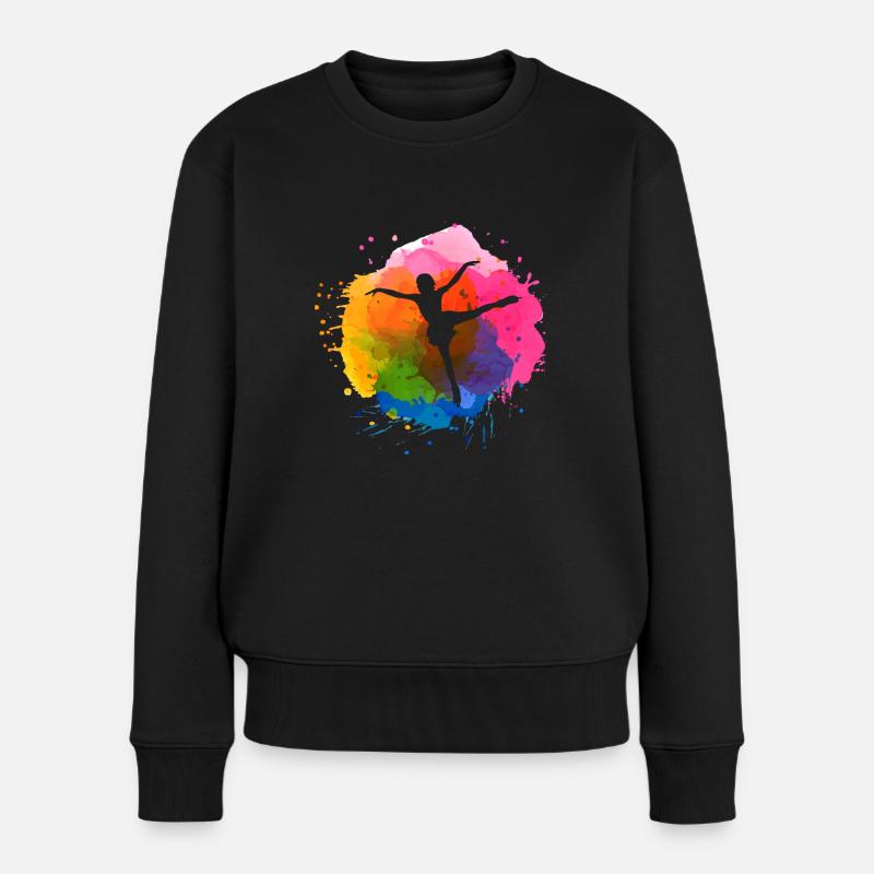 Eiskunstläuferin Eiskunstlauf Eistanz Schlittschuh - Frauen Premium Bio Pullover - Schwarz