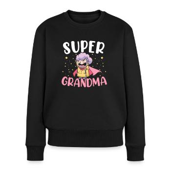 Gesegnete Urgroßmutter Großmutter Beste Oma - Frauen Premium Bio Pullover - Schwarz - Vorne - Julia (174cm)