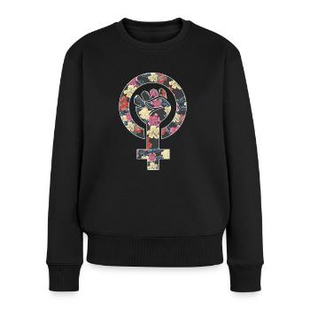 Woman Up Féminisme féministe Autonomisation des femmes - Pull Premium bio Femme - noir - Devant - Julia (174cm)