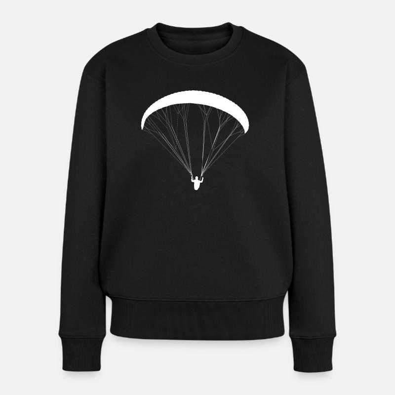 Paraglider Paragleiten Gleitschirm Paragleiter - Frauen Premium Bio Pullover - Schwarz