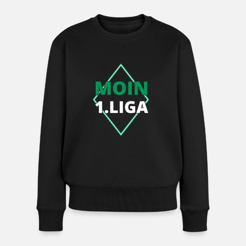 Moin 1 Liga Aufstieg Bremen - Frauen Premium Bio Pullover - Schwarz