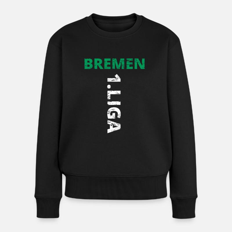 Bremen 1.Liga Aufstieg - Frauen Premium Bio Pullover - Schwarz