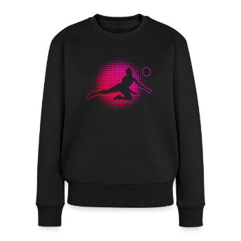 Volleyballspielen Volleyballspieler Volley - Frauen Premium Bio Pullover - Schwarz - Vorne - Julia (174cm)