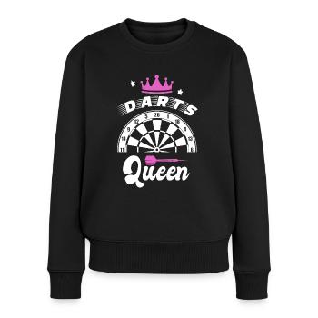 Dartspielerin Frauen - Frauen Premium Bio Pullover - Schwarz - Vorne - Julia (174cm)