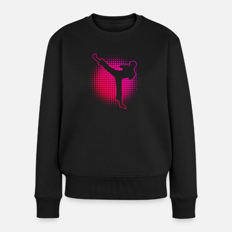 Boxing Kickboxen Kickbox Kickboxing Boxen - Frauen Premium Bio Pullover - Schwarz
