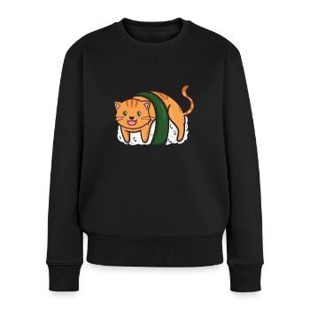 Kawaii Japonais Sushi Chats Anime Japon - Pull Premium bio Femme - noir - Devant - Julia (174cm)