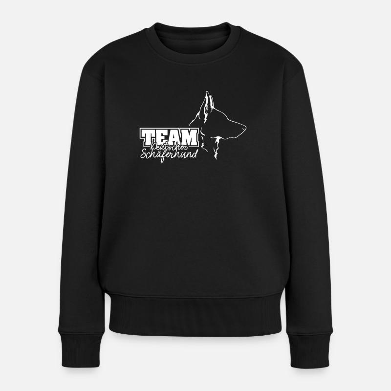 TEAM DEUTSCHER SCHÄFERHUND Profil Hunde Wilsigns - Frauen Premium Bio Pullover - Schwarz